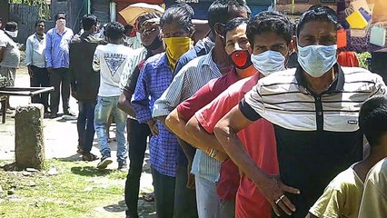 Relief was distributed among the helpless labor class on behalf of Dalmia Cement.