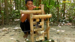 Build Unique Aquarium Fish Tank And Bamboo Water Wheel Oxygen by Ancient Skill For Red Fish