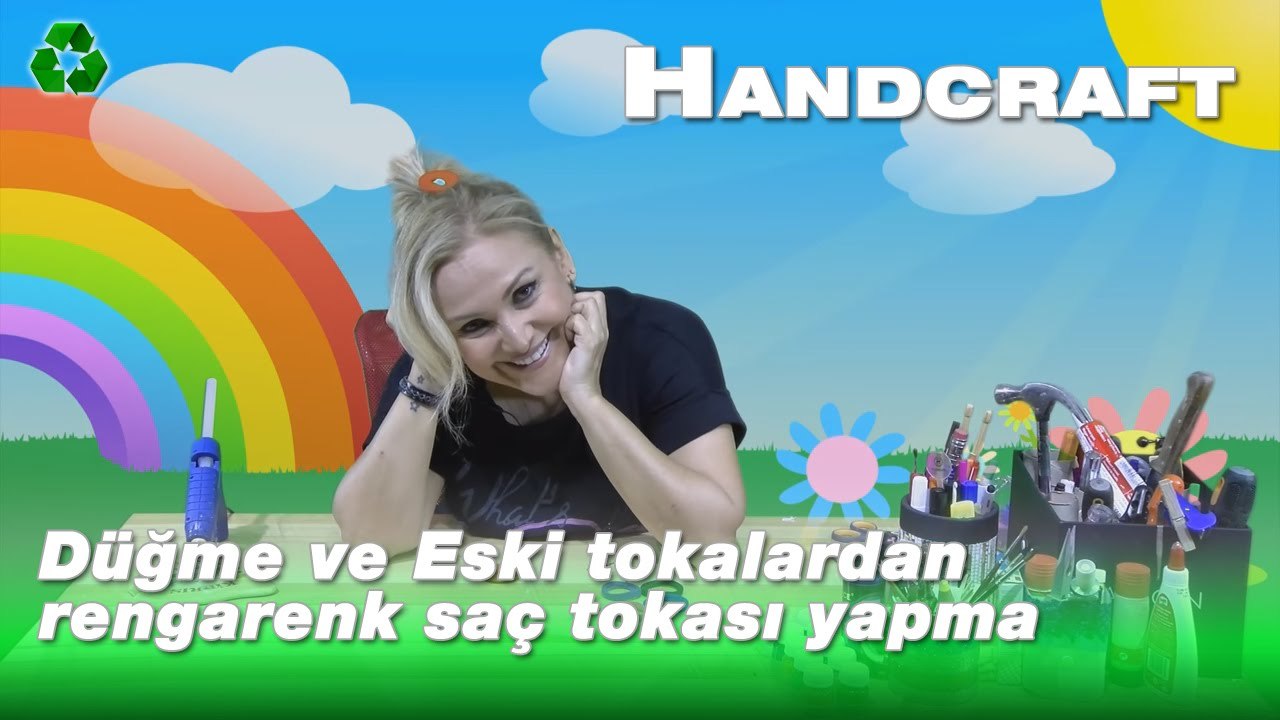 Düğme ile yeni saç tokası yapma / How to make a new hairpin with the button?