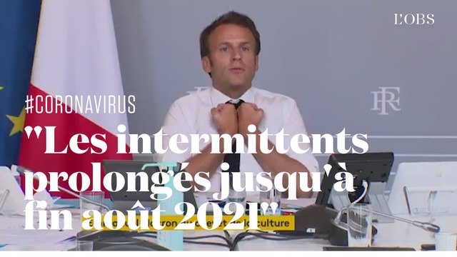 Emmanuel Macron annonce vouloir prolonger les droits des intermittents jusqu'en août 2021