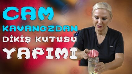 HandCraft TV Bulaşık Süngeri ve Cam Kavanozdan Dikiş Kutusu Yapımı