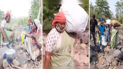 Watch MLA Seethakka Walk Through Forests to Deliver Essentials To Poor wins Hearts