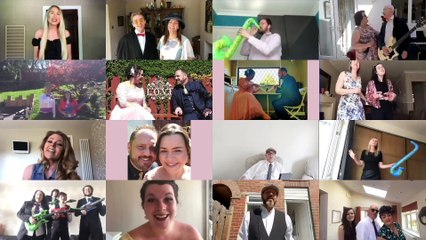 Grenoside Pantomime make a distanced video tribute as Wedding has to be postponed.