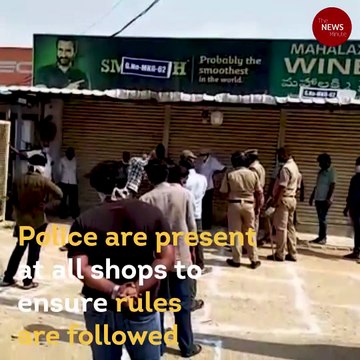 Long queues across Telangana as state re-opens liquor shops