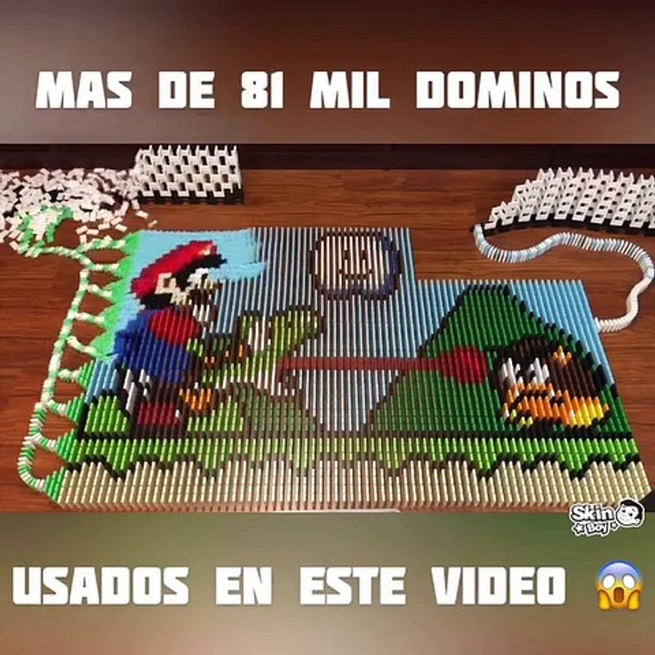 lo mas viral 2020 Se usaron mas de 81 Mil dominós en este vídeo 