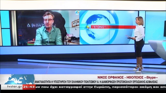 Ο ηθοποιός Ν. Ορφανός για τα προβλήματα του καλλιτεχνικού κλάδου