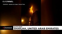 Hundreds evacuated from 48-storey skyscraper fire in United Arab Emirates