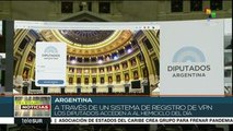 Argentina: Congreso sesionará a través de plataforma virtual