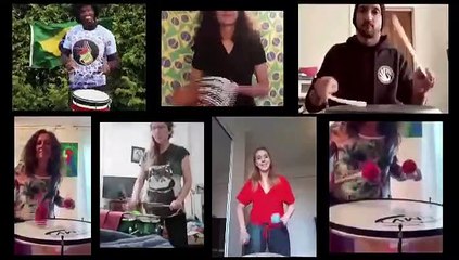 Samba batucada quarantine challenge avec Sambaswing, Cayo Santana