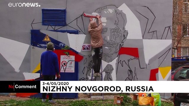 La Street art russa celebra i veterani della Seconda guerra mondiale