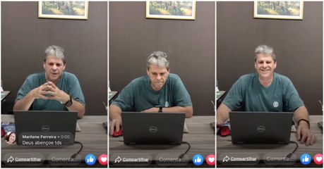 O momento constrangedor em que uma pessoa não percebe que já está em direto...