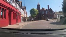 Action camera drive through Chesterfield town centre