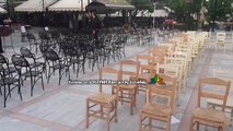Άδειες καρέκλες στη Λαμία κινητοποίηση των επαγγελματιών