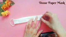 How to make a Mask - Easy DIY Face Mask with Tissue paper & Cloth - 手作り簡単マスクの作り方 - Coronavirus