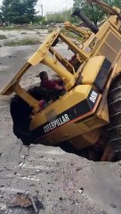 Excavator Falls into Old Secret Basement on Job Site