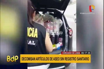 Cercado: intervienen camioneta con artículos de aseo sin registro sanitario