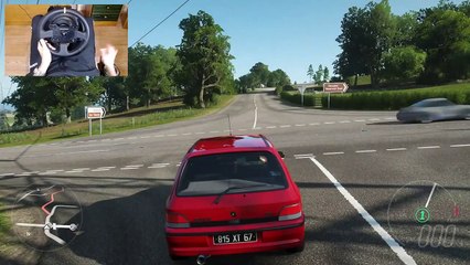 Скачать видео: Forza Horizon 4 - 350HP RENAULT CLIO 16S - Test Drive with THRUSTMASTER TX + TH8A -