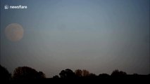 Spectacular timelapse footage of the super full flower moon rising over the Derbyshire Dales