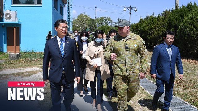 S. Korean unification minister visits inter-Korean truce village just days after GP shooting