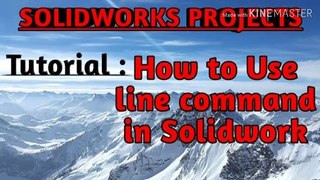 How to use line Command in solidwork/Solidwork me line Command ko kese use kare