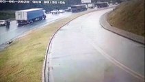 Vídeo mostra acidente que tirou a vida de guarda municipal na BR-277, na região de Curitiba