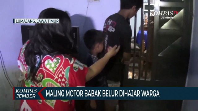 Residivis Maling Motor Babak Belur Dihajar Warga