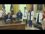 Trump contradicts nurse who says there is insufficient supply of protective equipment