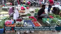 Beri Jarak 1 Meter, Pasar di Lampung Terapkan Physical Distancing