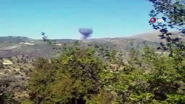 Adıyaman'daki operasyonda teröristlerin bombalanma anı kamerada
