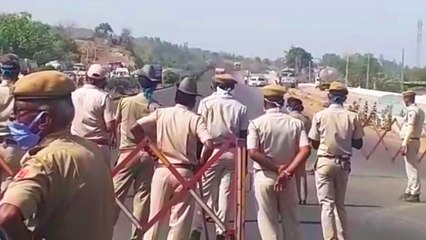 गुजरात बॉर्डर सील, राष्ट्रीय राजमार्ग संख्या 8 रतनपुर बॉर्डर बनी छावनी, आवाजाही बंद