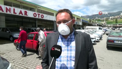 İkinci el oto pazarında koronavirüs sessizliği