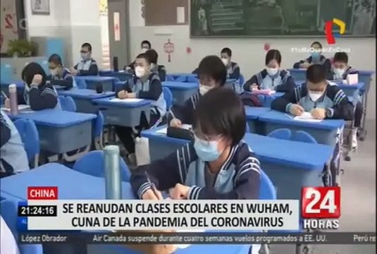 China: estudiantes de Wuhan regresaron a clases bajo medidas sanitarias