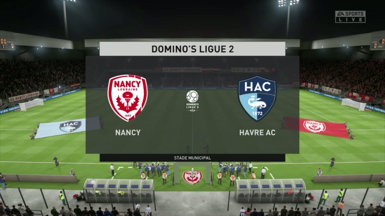 AS Nancy-Lorraine - Le Havre FC sur FIFA 20 : résumé et buts (L2 - 31e journée)