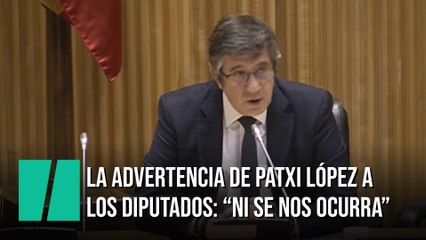 Patxi López lanza este advertencia a los diputados