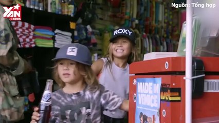 Cô bé, 9 tuổi, trượt ván điêu luyện hơn cả những tay chuyên nghiệp