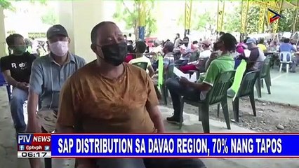 SAP distribution sa Davao Region, 70% nang tapos