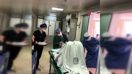 MHP'li meclis üyesi yoğun bakımdan bozkurt işaretiyle çıktı