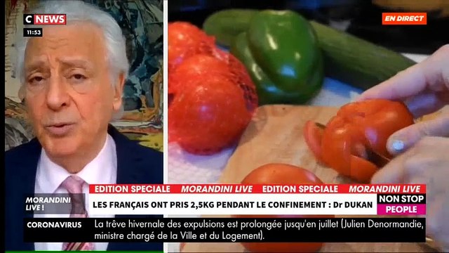 Les français ont pris en moyenne 2.5 kilos durant le confinement: Pierre Dukan donne dans Morandini Live quelques conseils pour les perdre!