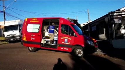 Ciclista de 19 anos é socorrido em acidente no Bairro Santa Felicidade