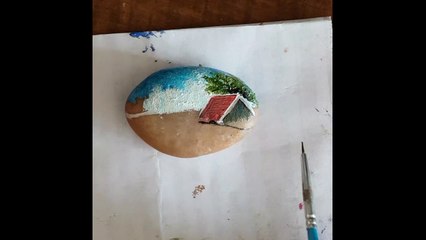 stone painting 008 tutorials - stone is good to paint.