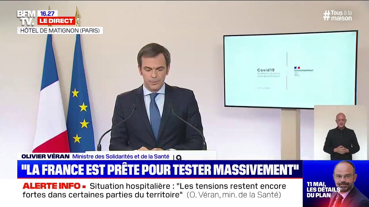 Olivier Véran: "100 millions de masques vont être distribués aux soignants, personnes malades et fragiles, la semaine du 11 mai"