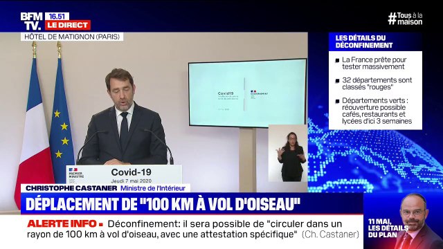 Christophe Castaner: Les frontières restent fermées jusqu'à nouvel ordre