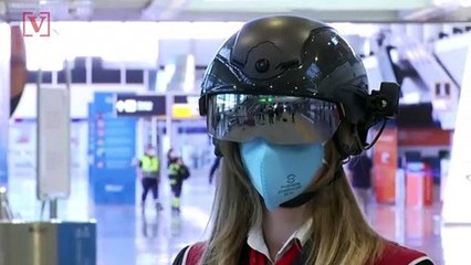 Download Video: Take a Look at These Robocop Style Helmets Being Used to Detect Travelers’ Temperatures at Rome’s Airport