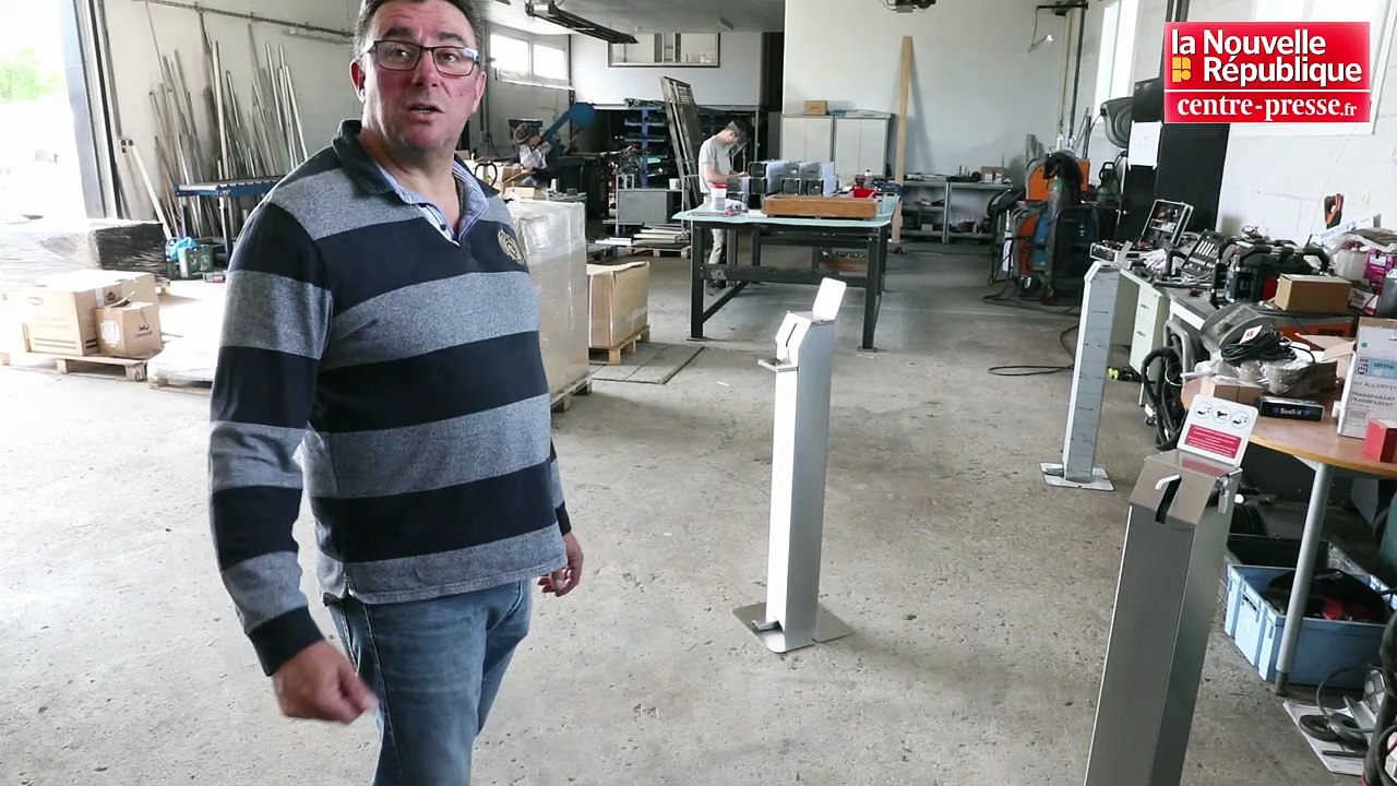 VIDEO. Poitiers : une PME se lance dans la fabrication d'une borne distributrice de gel hydroalcoolique