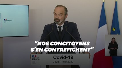 Édouard Philippe répond à une question sur Macron (et s'en va)