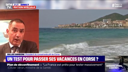 Gilles Simeoni souhaite que "chaque personne puisse présenter un test négatif au covid-19" avant de venir séjourner en Corse