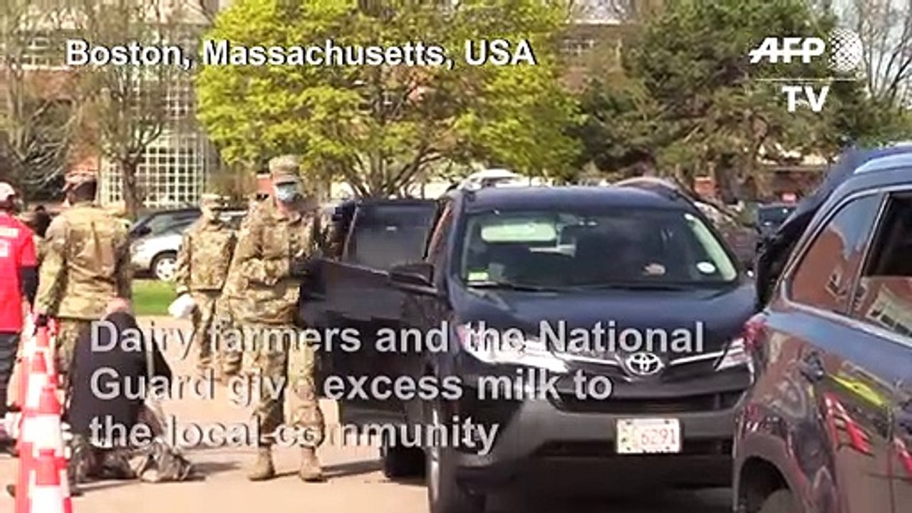 National Guard and dairy farmers donate excess milk to those in need in Boston