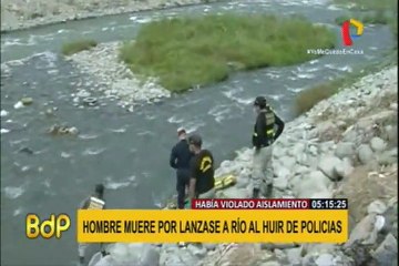 Hombre fallece tras lanzarse al río al no querer ser capturado por Policías