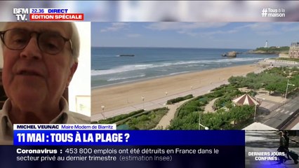 Le maire de Biarritz souhaite la réouverture des plages pour des promenades ou des activités "mais en aucun cas pour une occupation statique"