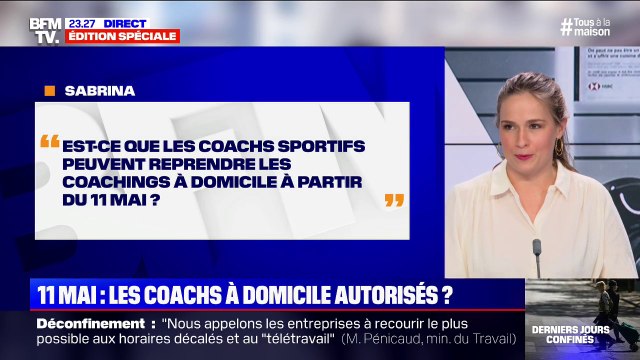 Est-ce que les coachs sportifs peuvent reprendre les coachings à domicile à partir du 11 mai? BFMTV répond à vos questions